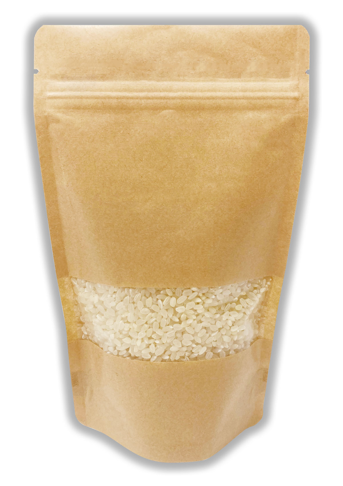 クラフト スタンドチャック小袋 窓付無地